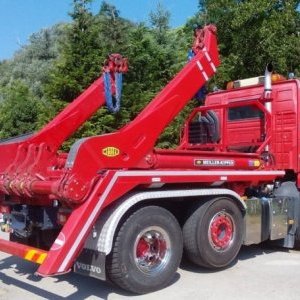 foto EUR5 řetěz 6x2 měchy kontejner Volvo FH440