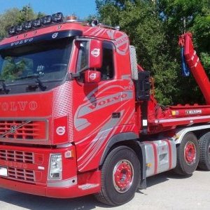 foto EUR5 řetěz 6x2 měchy kontejner Volvo FH440